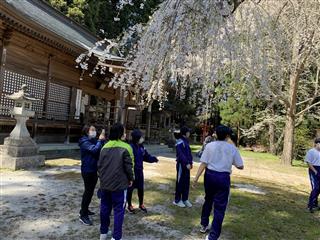 お花見
<br>
近くの神社に行き、お団子を食べ、きれいな桜を見てきました。