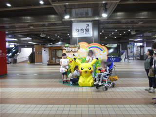 一ノ関駅ではかわいいピカチューが出迎えてくれました。