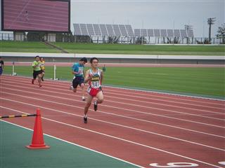 　男子100m<br>

<br>
　小野寺裕輝さんは12秒41のタイムで優勝しました。このタイムは大会新記録でした!