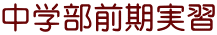 中学部前期実習