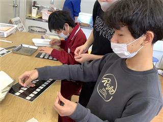 中学部作業体験<br>
来年度に向けて、６年生は中学部の作業学習を体験しました。