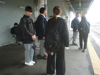 これから電車に乗ります。ワクワク