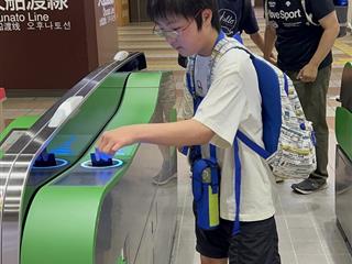 自動改札も練習通りスムーズでした。