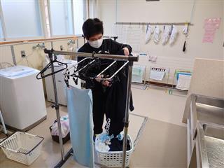 洗濯物を丁寧に干せるようになりました！