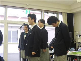 最後に1年間頑張ってきた執行部4名から挨拶がありました。