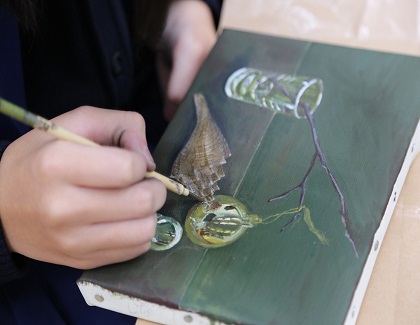 芸術学系美工コース絵画の授業