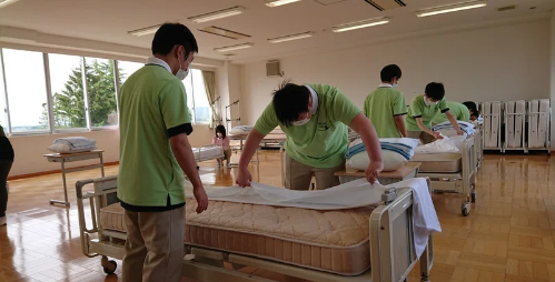 介護実習 ベットメイキング