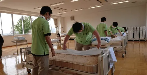 介護実習 ベットメイキング